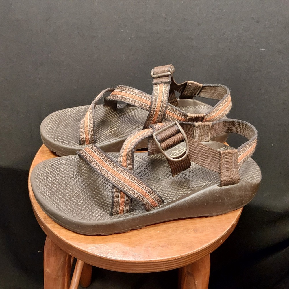 Chaco Z1 Classic Sandals Mens 11 Brown Orange Vibram Sole VTG Style Hiking